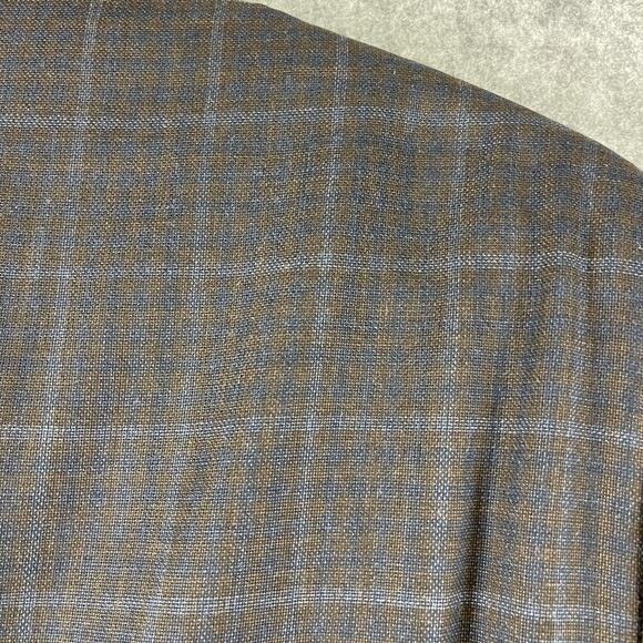 Jos A Bank Reserve Wool Blazer Sport Coat Mens 44R Plaid Tailored Fit Super 130s - Picture 16 of 16
